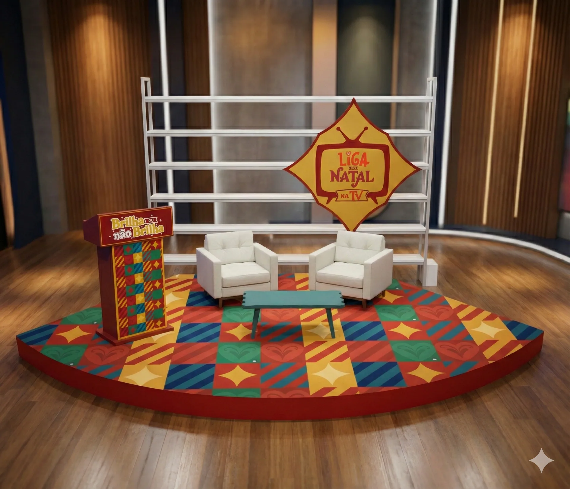 Prévia 3D da cenografia do especial de TV